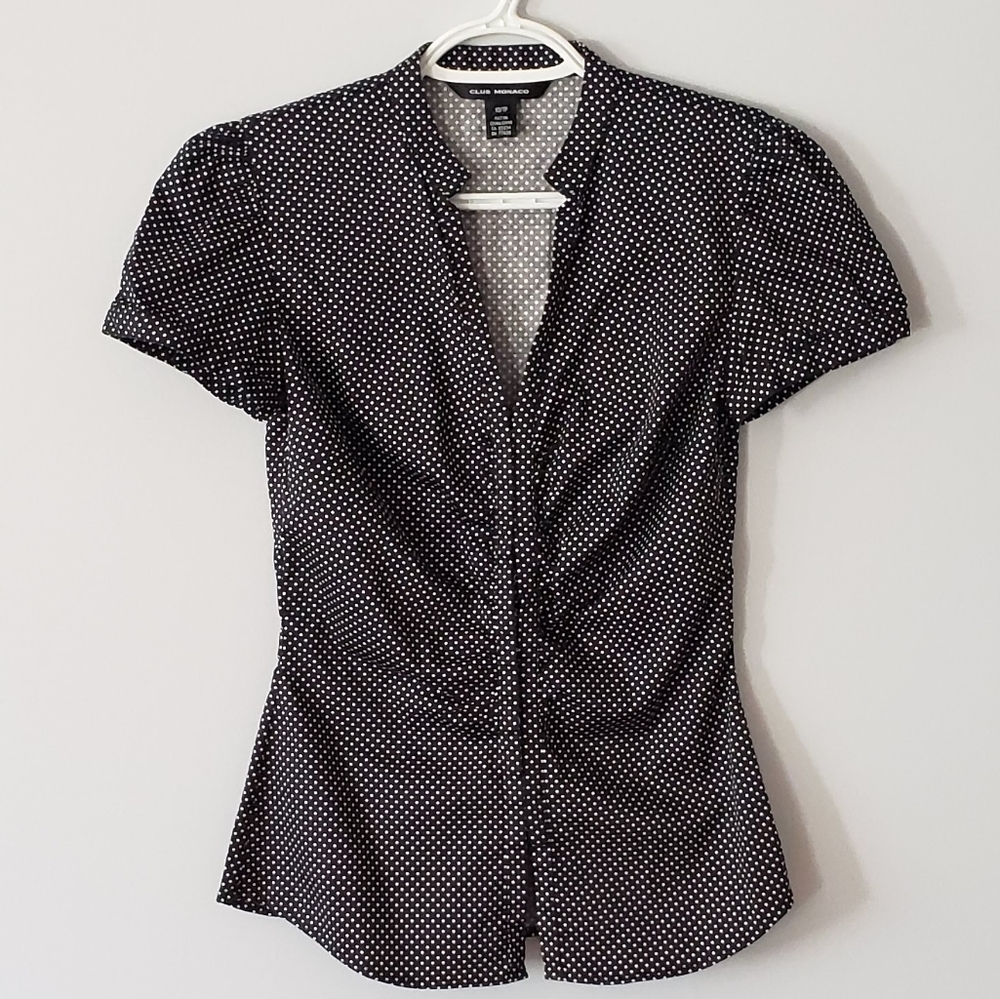 Club Monaco Polka Dot Top